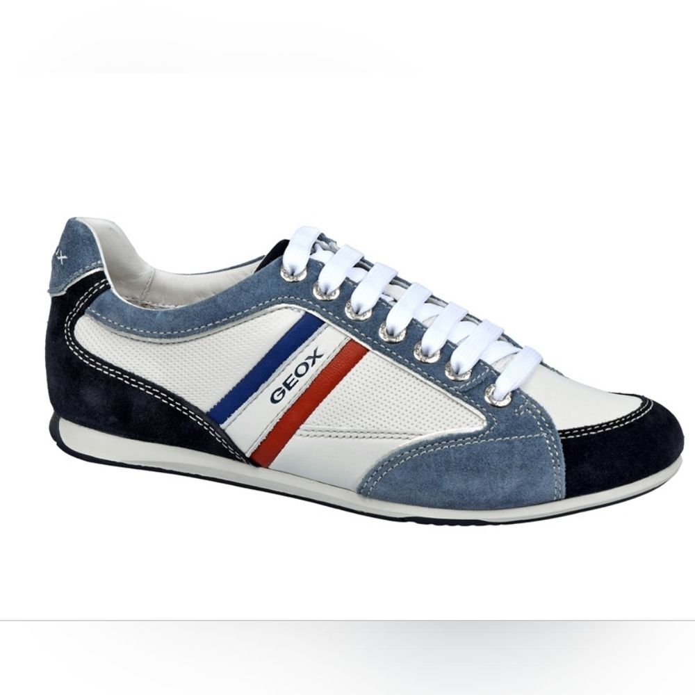 Geox Andrea P Low Top Suede Leather Lace Up Casual Sneakers 43 1/2